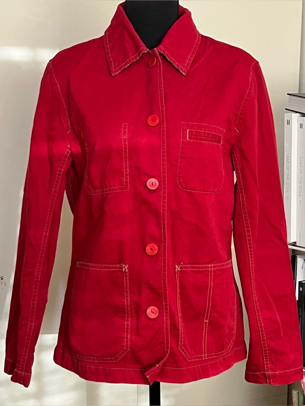 Eddie Bauer Red Button Up Jacket